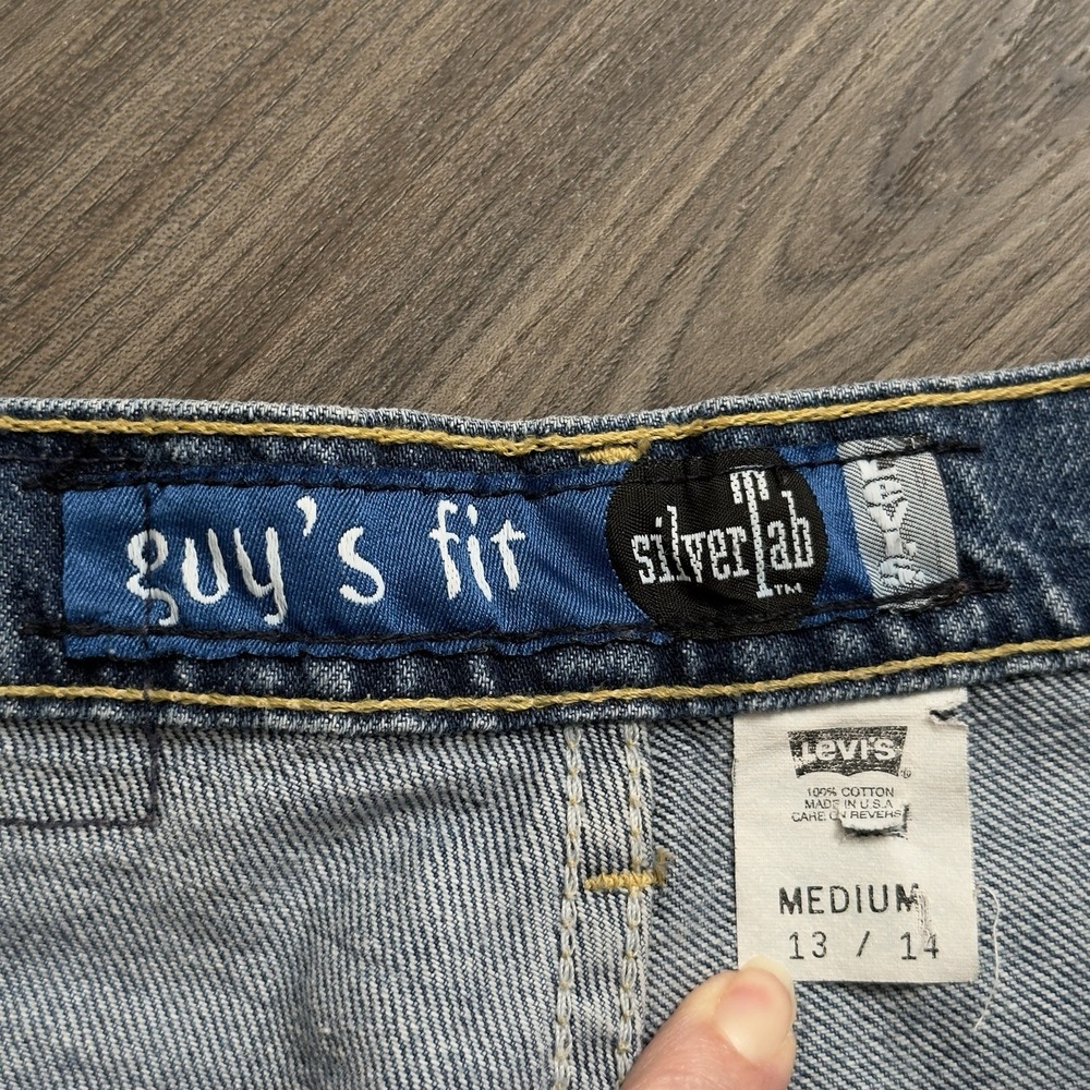 Vintage Levi's SilverTab Jeans Medium 13/14 Blue Guy's Fit Straight Denim - Picture 7 of 9